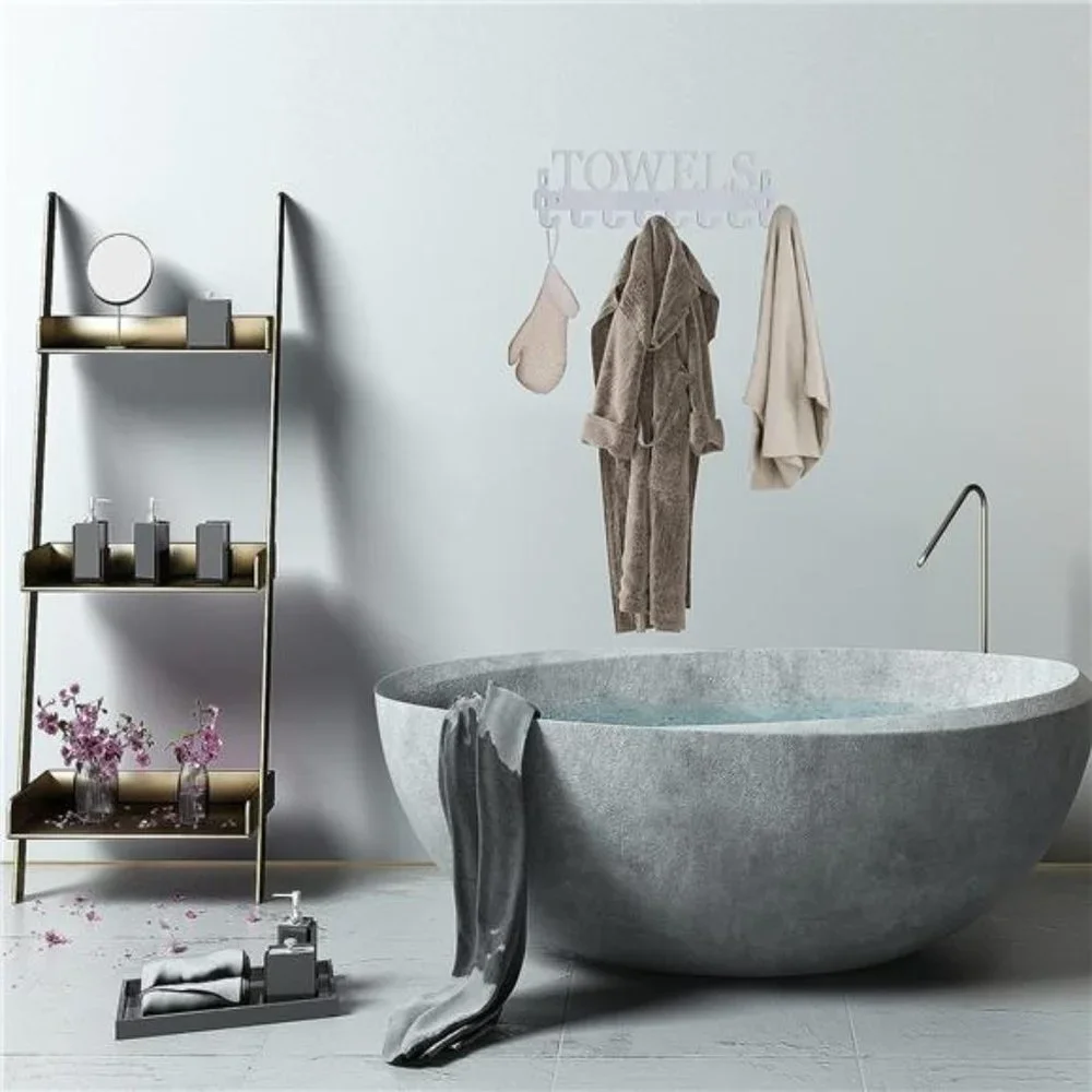 Towel Holder for Bathroom Over The Door Rack Towel Hooks Door Mount Towel Rack